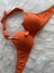 Biquíni meia taça com aro e sustenção laranja cenoura - comprar online