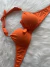 Biquíni meia taça com aro e sustenção laranja cenoura - comprar online