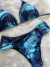 Biquíni Com Calcinha Tanga azul ondas - comprar online