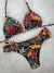 Conjunto cortininha + calcinha fio duplo borboleta fundo preto verão 2024/25 - comprar online