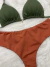 Biquíni cortininha militar/calcinha terracota - comprar online