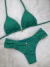 Conjunto top cortininha + calcinha fio duplo borboleta verde bandeira - comprar online