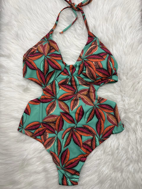 Maiô BW ref. 0303 verde folhas