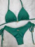 Conjunto top cortininha + calcinha fio duplo regulável verde bandeira - comprar online