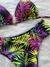 Biquíni Cortininha c/Tanga preta estampada na internet