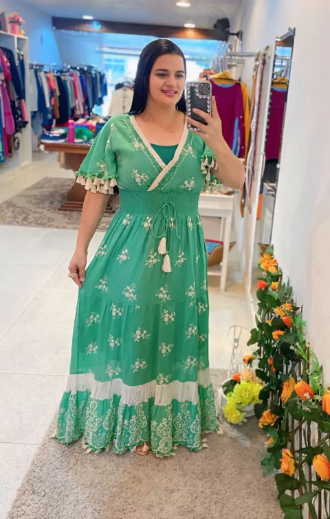 Vestido Indiano Verde