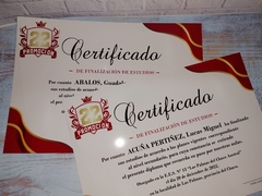 DIPLOMAS / CERTIFICADOS X 10