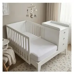 Protector de colchón de toalla para cuna funcional