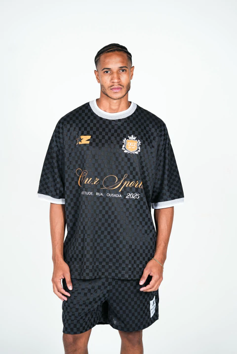 Camiseta Oversized Sports Jacquard - Preto - comprar online