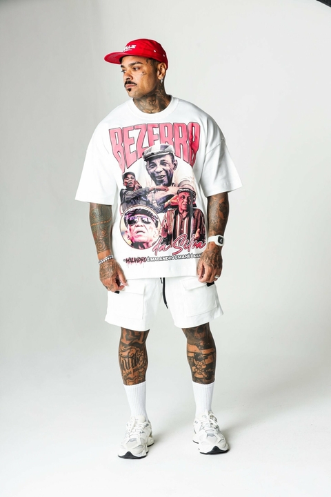 Camiseta Oversized Bezerra da Silva - Off White