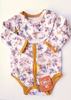 Body AMÈ FLORES CON BABERO Mostaza