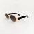 Óculos de sol retangular preto com dourado lente degradê na internet