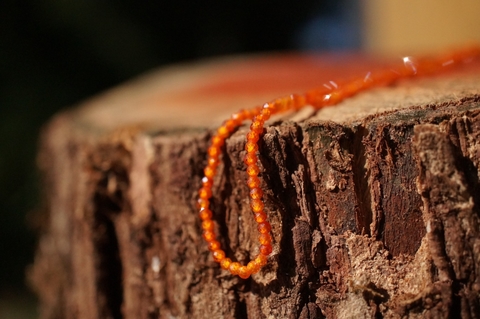 Colar de Zircônias - Laranja claro