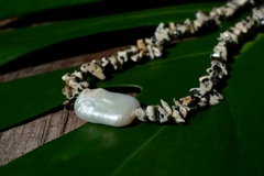 Colar de Jaspe dálmata com Pérola natural na internet