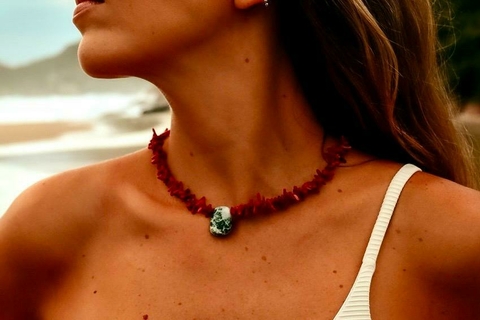 Colar Oceano - Coral e Jasper