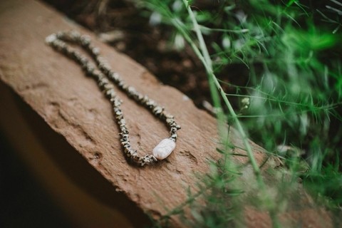 Colar de Jaspe dálmata com Pérola natural - comprar online