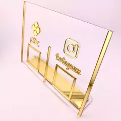 Placa Qr code acrilico (1QR / 2QR / 3QR / 4QR)