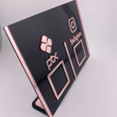 Placa Qr code acrilico (1QR / 2QR / 3QR / 4QR) na internet