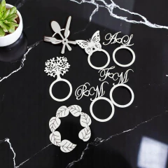 Kit 10un Festa Porta Guardanapo Mesa Decoração Lindos Mdf cru branco Mesa Posta Modelos Moderno - comprar online
