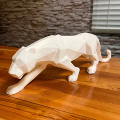 Pantera Negra geometrica Escultura Estatua Decoração impressora 3D - Vita Studio
