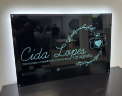 Placa em acm Externa com led de Parede em ACM 3MM Externo, fachada na internet