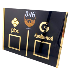 Placa Qr code acrilico (1QR / 2QR / 3QR / 4QR)