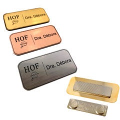 Broche Crachá Boton Doutor Magnético Escovado/Espelhado Imã Personalizado 6X3 - loja online