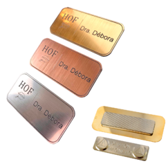 Broche Crachá Boton Doutor Magnético Escovado/Espelhado Imã Personalizado 6X3