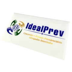 Placas Sinalização Ambiente Espelhada Personalizada 40x20 com fixador botão francês - loja online