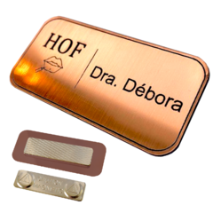 Broche Crachá Boton Doutor Magnético Escovado/Espelhado Imã Personalizado 6X3 - Vita Studio