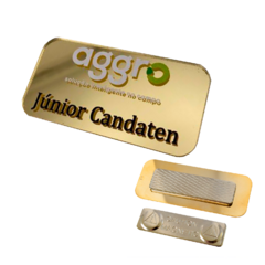 Broche Crachá Boton Doutor Magnético Escovado/Espelhado Imã Personalizado 6X3 - Vita Studio