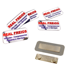 Imagem do Broche Crachá Boton Doutor Magnético Escovado/Espelhado Imã Personalizado 6X3