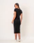 SAIA MIDI EM MOLETINHO - PRETO - loja online