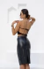 SAIA LÁPIS SELINA EM PU - PRETO - loja online