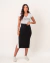SAIA MIDI EM MOLETINHO - PRETO - comprar online