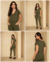 BLUSA EMMA EM VISCOLYCRA - VERDE MILITAR na internet