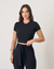 CROPPED NATALIE EM CANELADO - PRETO