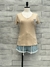 BLUSA BABYLOOK PATCHWORK OLHO GREGO - BEGE - loja online