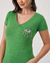 BLUSA BABYLOOK PATCHWORK OLHO GREGO - VERDE - comprar online