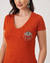 BLUSA BABYLOOK PATCHWORK OLHO GREGO - TERRACOTA - comprar online