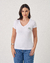 BLUSA BABYLOOK PATCHWORK OLHO GREGO - BRANCO