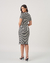 VESTIDO CAMILA EM LISTRA ENCHANTE - PRETO - comprar online