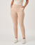 CALÇA SKINNY EM MALHA RISCA DE GIZ - BEGE
