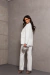 CALÇA ANASTASIA EM ALFAIATARIA - OFF WHITE COM BRILHO PRATA