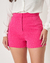 SHORTS ANASTASIA EM ALFAIATARIA - PINK COM BRILHO PRATA