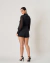 SHORTS ANASTASIA EM ALFAIATARIA - PRETO COM BRILHO PRATA na internet