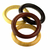 Argola de Madeira 66mm (6,6cm) - Embalagem 6 unidades
