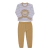Conjunto PMG de Pijama com Blusa Polifiado e Calça Algodão Mostarda - Le Bhua - comprar online