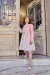 Conjunto Vestido Chiffon Estampado e Bolero Pelo Foil Brilhoso Festa Paraiso