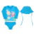 Kit 3 Peças Verão Feminino Em Malha Com Proteção UV Estampado Le Bhua - comprar online